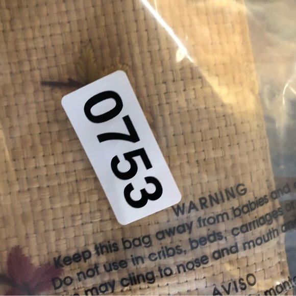 Vintage 90’s Fossil straw crossbody bag with bead detail 0753 - Picture 11 of 12